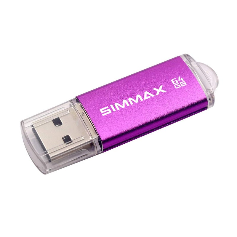 SIMMAX Memory Stick 64GB USB 2.0 Flash Drives Thumb Drive Pen Drive (64GB Purple) - Image 2